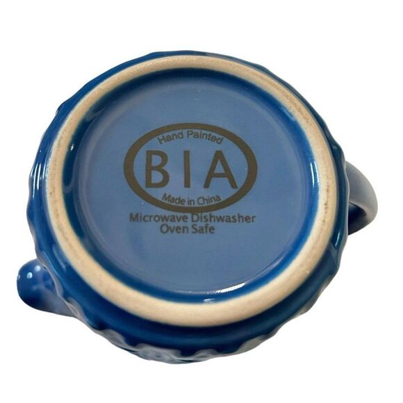 BIA French Blue Decorative Stoneware Table  Creamer with Handle - Picture 4 of 4